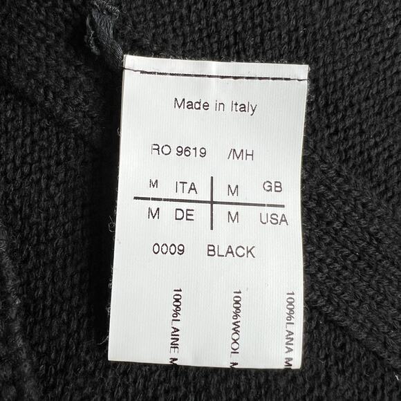 Rick Owens FW12 black merino wool sweater dolman sleeve ribbed cinch waist Italy - Picture 7 of 13